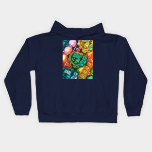 In the Garden. Psychedelic Colorful Abstract Art Kids Hoodie